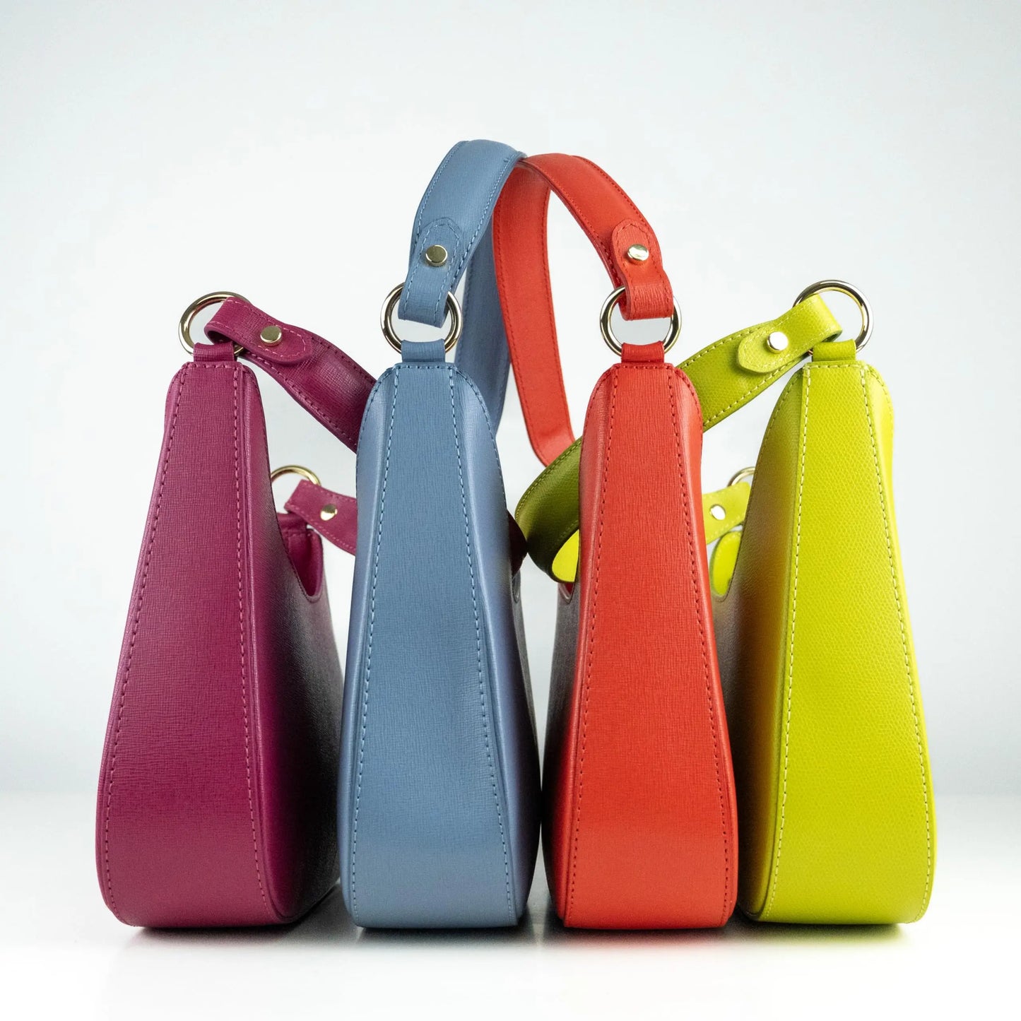 Premium Italian Leather Handmade in Florence, Italy. Small Handbags for Women with Detachable Strap. Melanie Collection Made in Italy (Blue) - Charo García