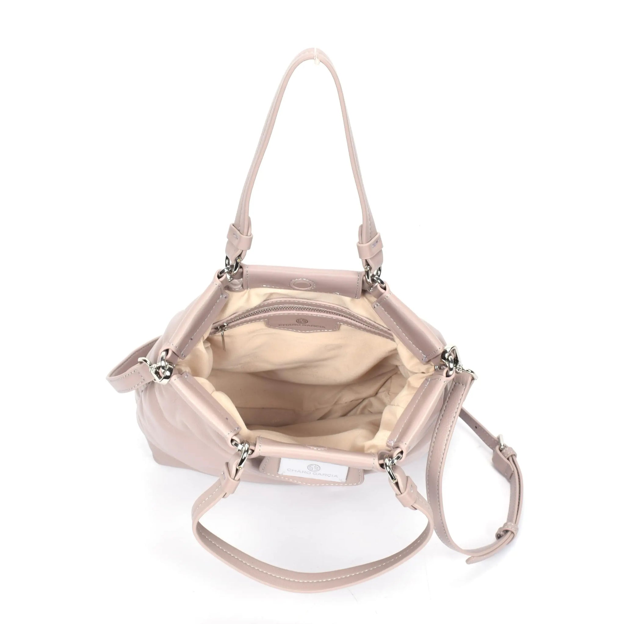 Premium Italian Leather Crossbody Bag for Women – 100% Genuine Leather Handbag. Shoulder Bag with Detachable Strap (Black) - Charo García