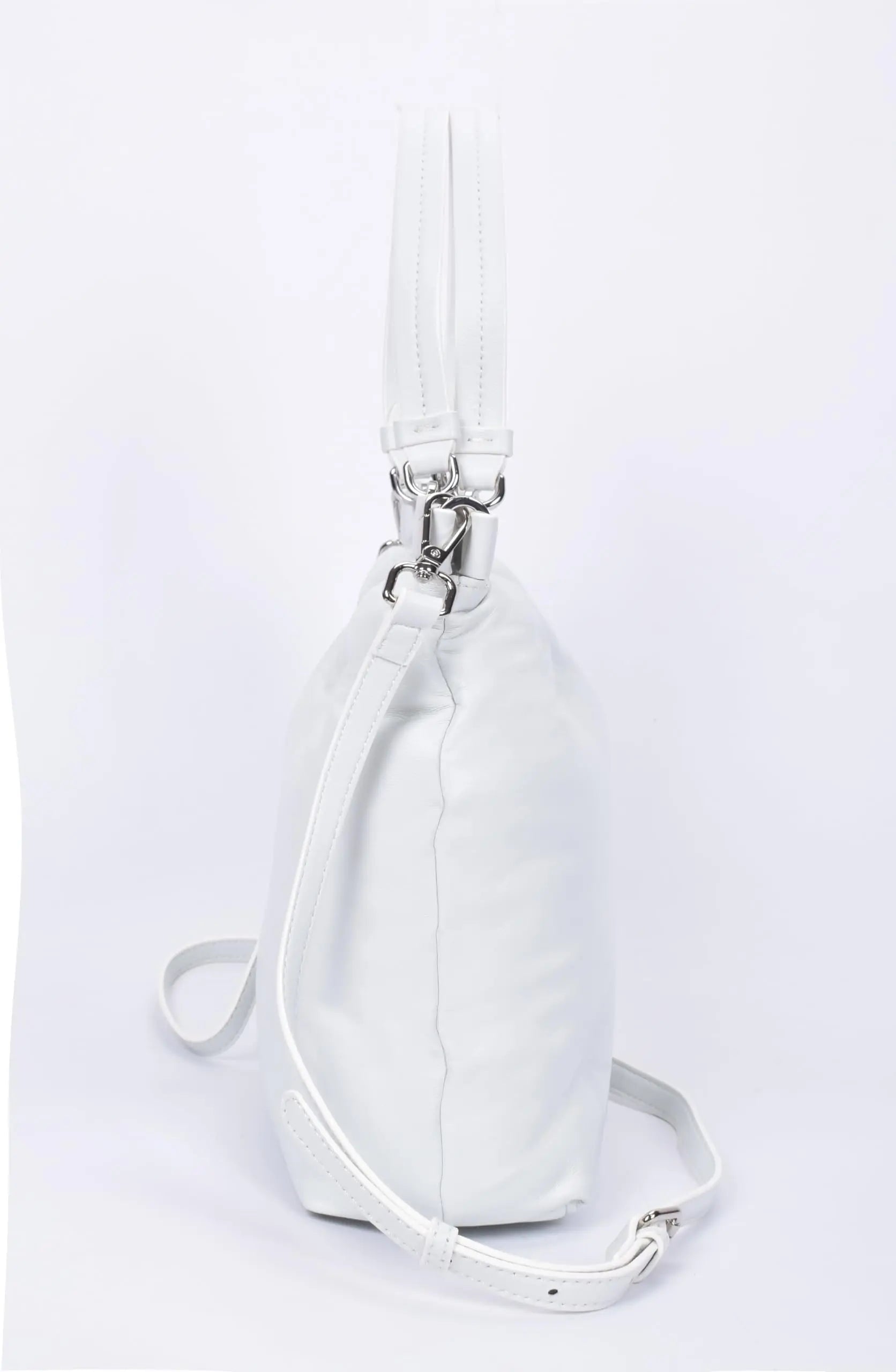 Premium Italian Leather Crossbody Bag for Women – 100% Genuine Leather Handbag. Shoulder Bag with Detachable Strap (Black) - Charo García