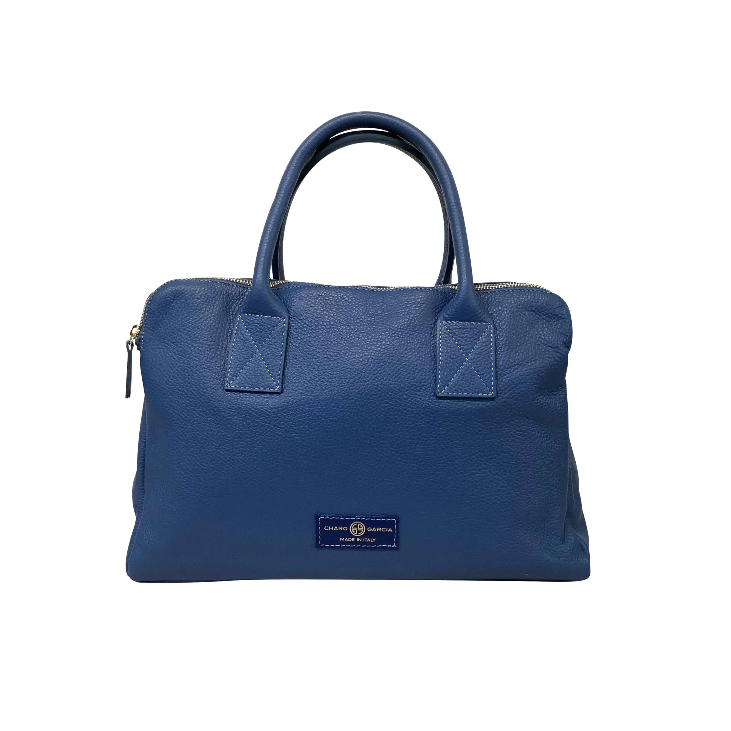 Premium Italian Leather Handmade in Florence, Italy. Satchel Shoulder Bags for Women with Classic Full Grain Leather. Rosario Collection Made in Italy (Black) - Charo García