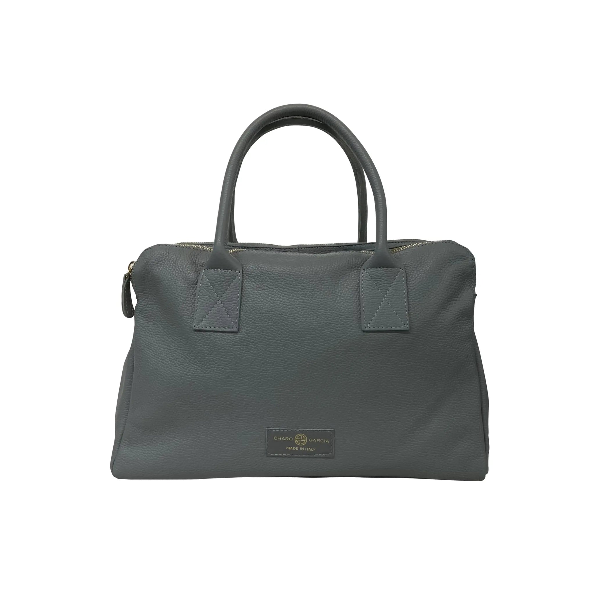 Premium Italian Leather Handmade in Florence, Italy. Satchel Shoulder Bags for Women with Classic Full Grain Leather. Rosario Collection Made in Italy (Black) - Charo García