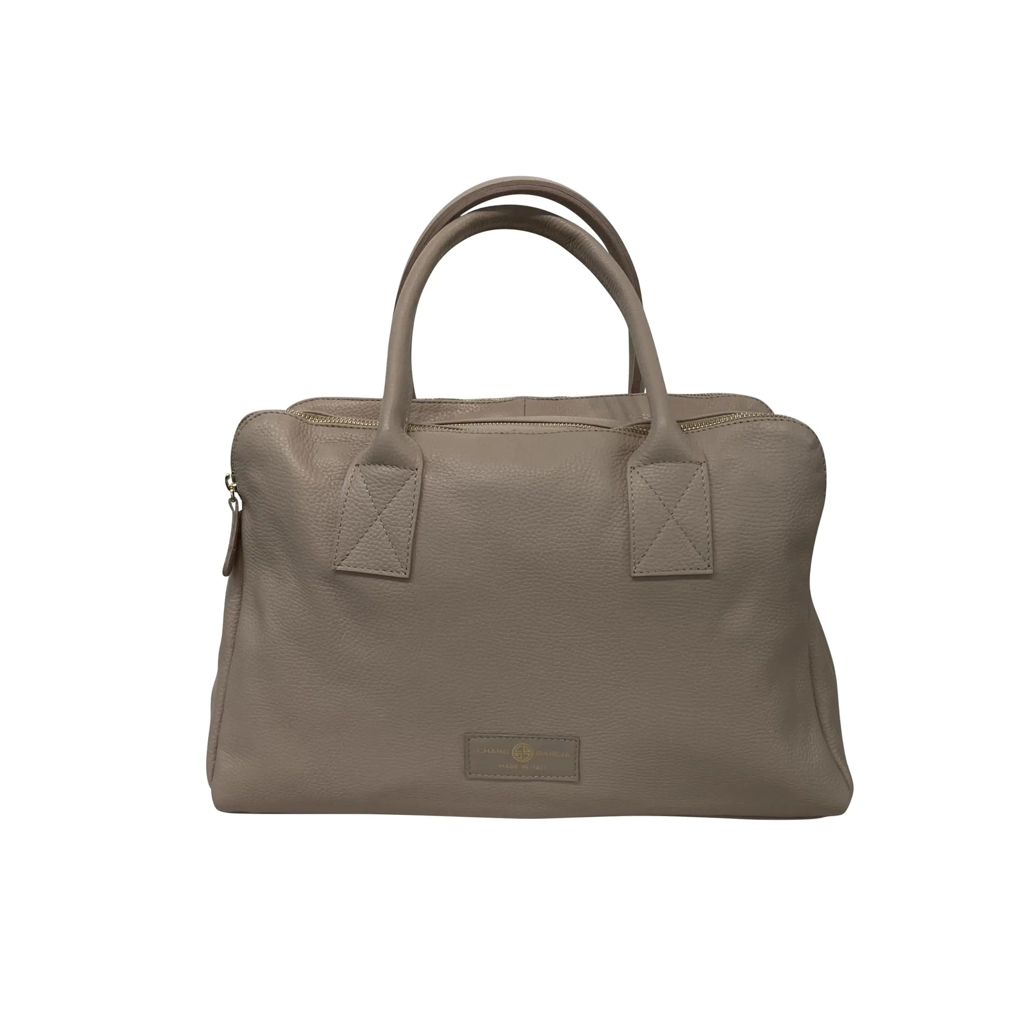 Premium Italian Leather Handmade in Florence, Italy. Satchel Shoulder Bags for Women with Classic Full Grain Leather. Rosario Collection Made in Italy (Black) - Charo García