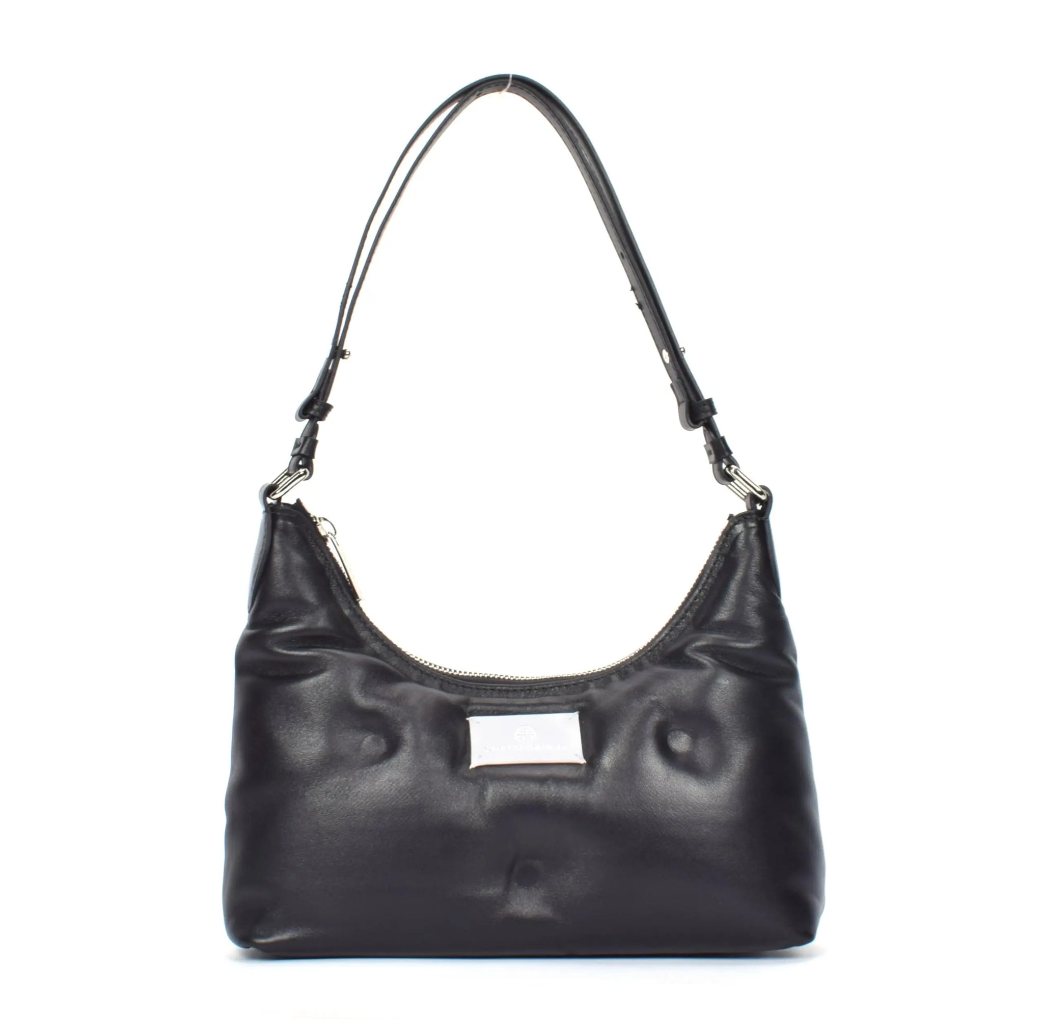 Premium Italian Leather Shoulder Bag for Women – 100% Genuine Leather. Detachable & Adjustable Strap (Black) - Charo García