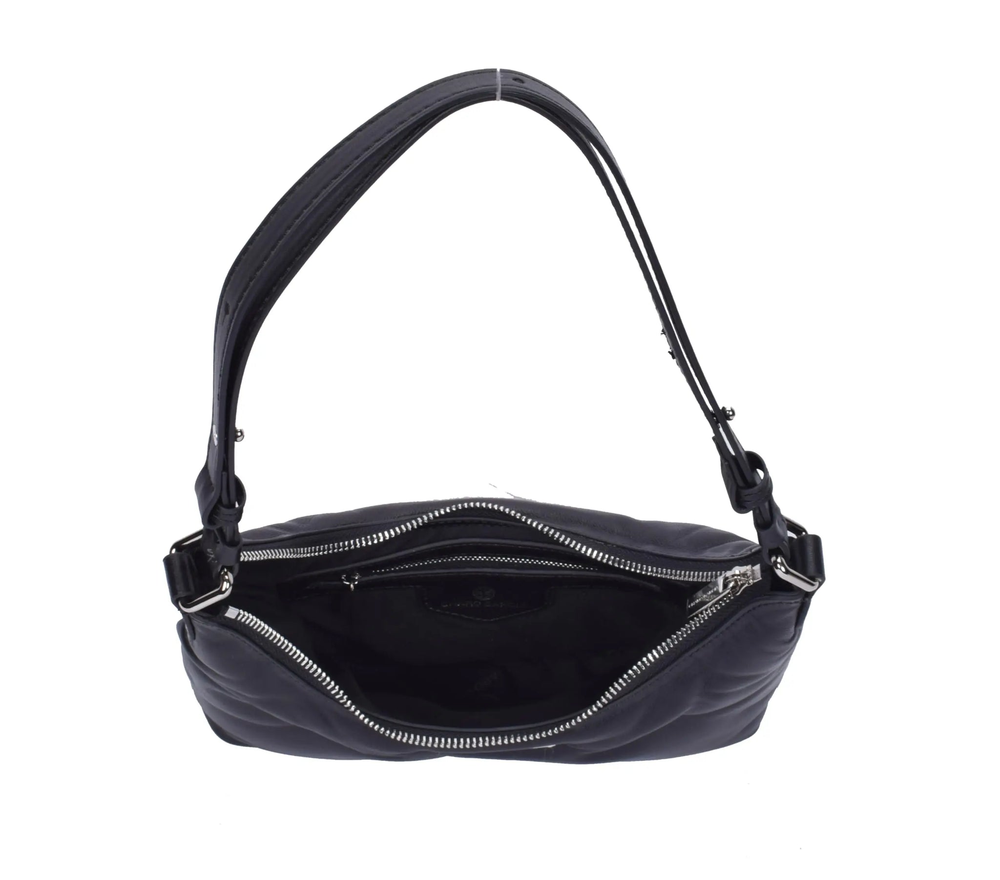 Premium Italian Leather Shoulder Bag for Women – 100% Genuine Leather. Detachable & Adjustable Strap (Black) - Charo García