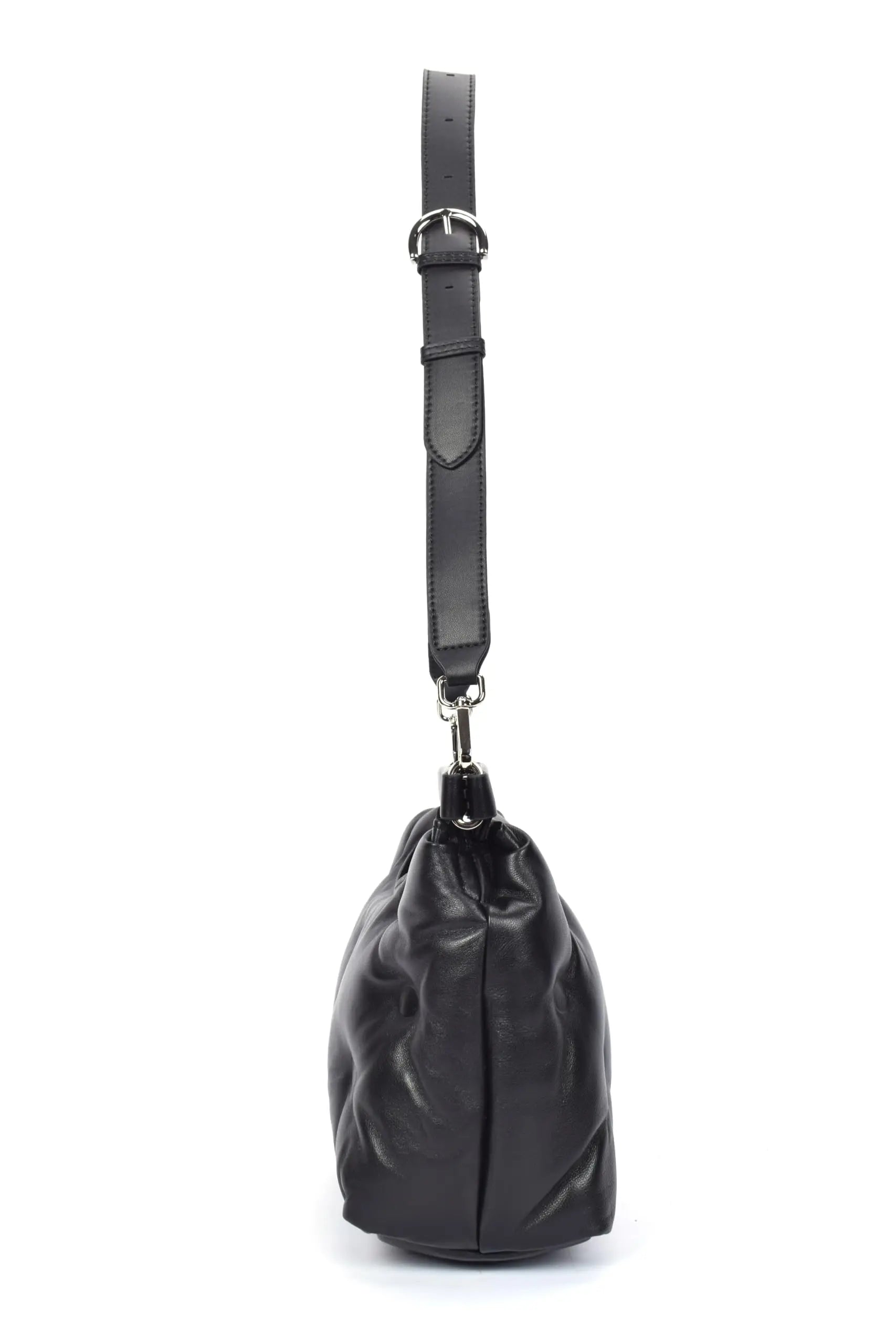 Premium Italian Leather Tote Bag for Women – 100% Genuine Leather Handbag. Crossbody Bag with Detachable Strap (Black) - Charo García