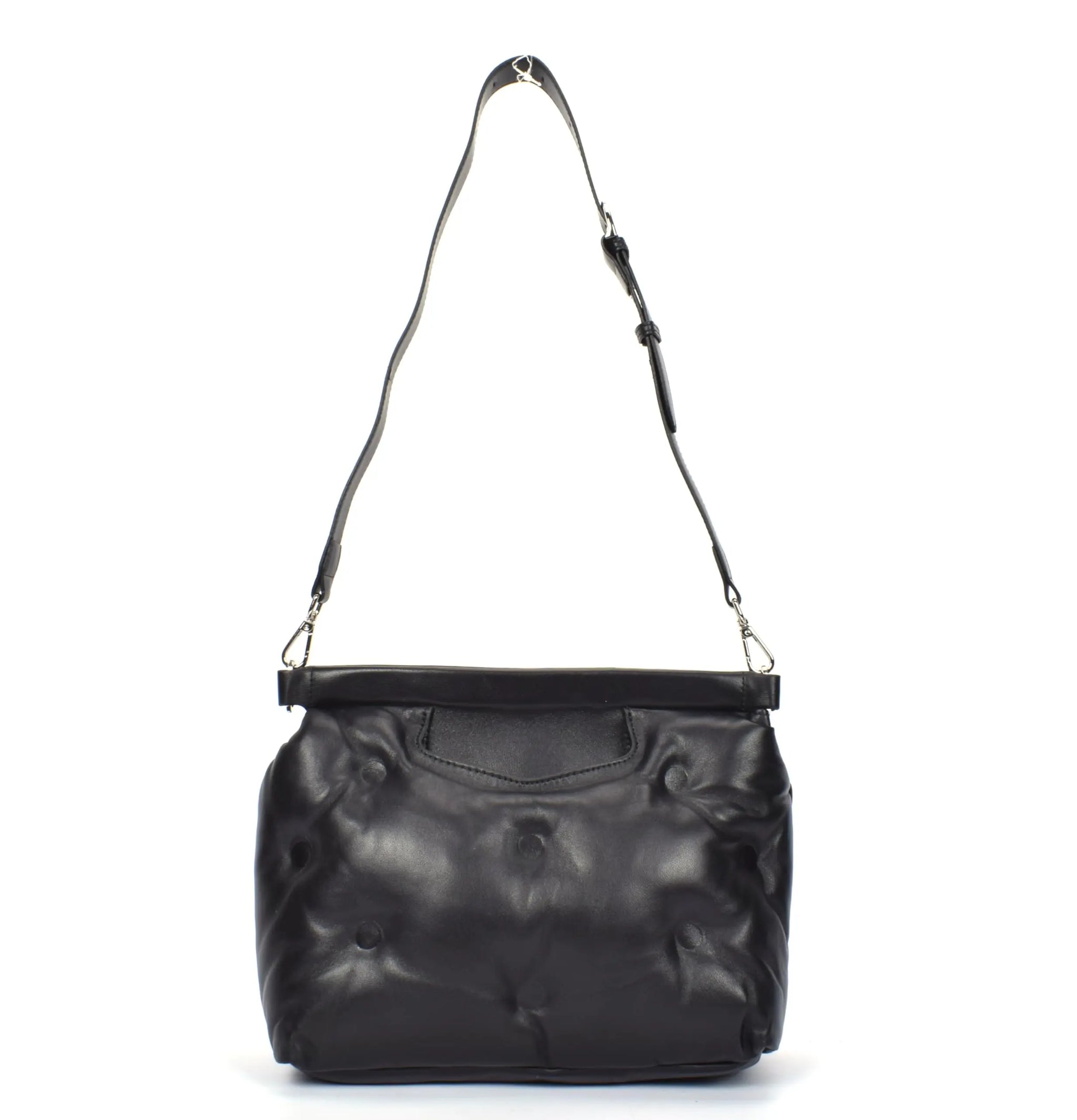 Premium Italian Leather Tote Bag for Women – 100% Genuine Leather Handbag. Crossbody Bag with Detachable Strap (Black) - Charo García